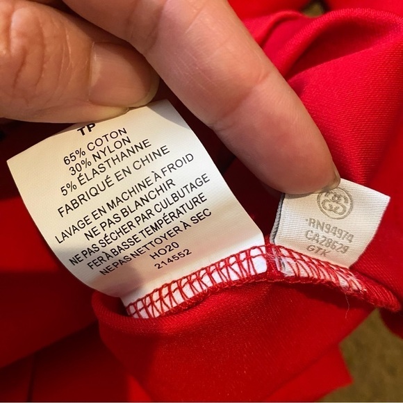 NWT~STUSSY Women Red Britton Solid Interlock Ls Tee Size XS-Rare - Picture 9 of 9